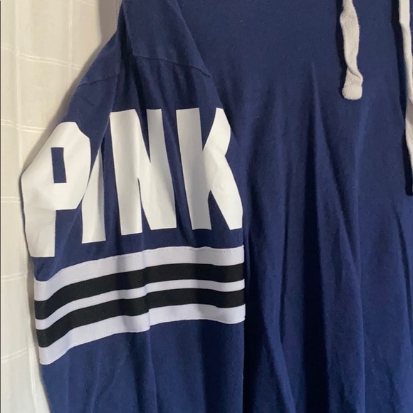 PINK navy blue hoodie - Picture 3 of 5